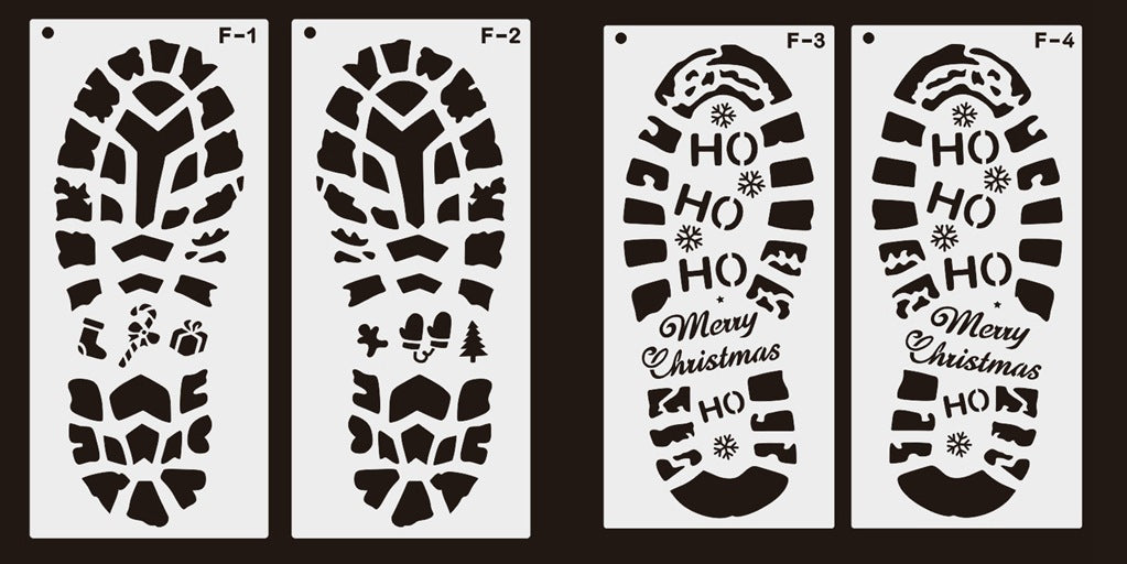 Christmas Footprints Hollow Out Template Ruler