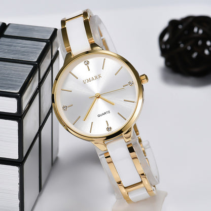 Ladies Ceramic Waterproof Quartz Watch