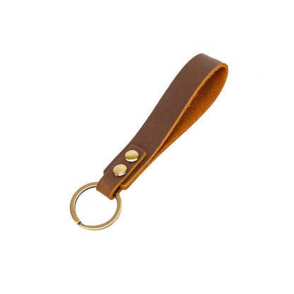 Classic Retro Leather Keyring