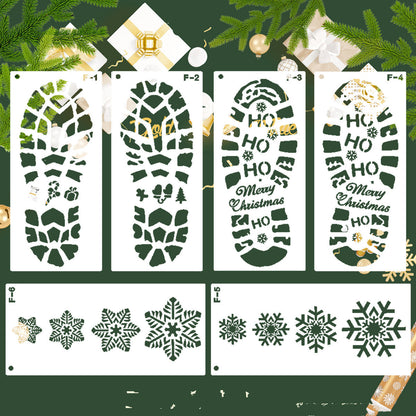 Christmas Footprints Hollow Out Template Ruler