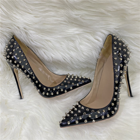 Women's Rivet Pointed Stiletto Heels