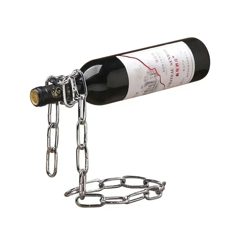 Magical Suspension Iron Chain Wine Racks One Bottle