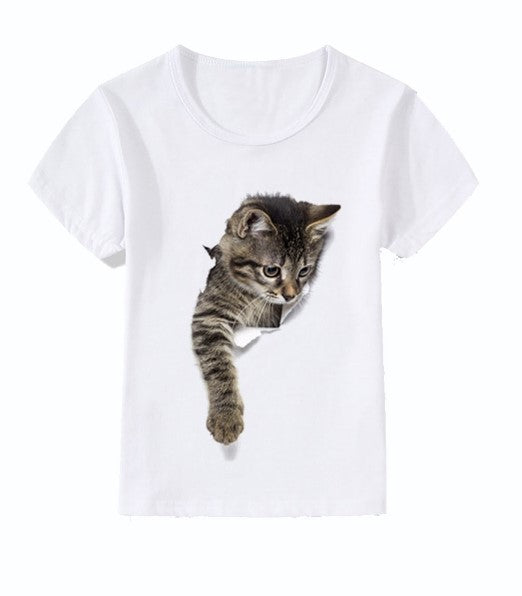 Girl's "Cat" Short Sleeve Shirt