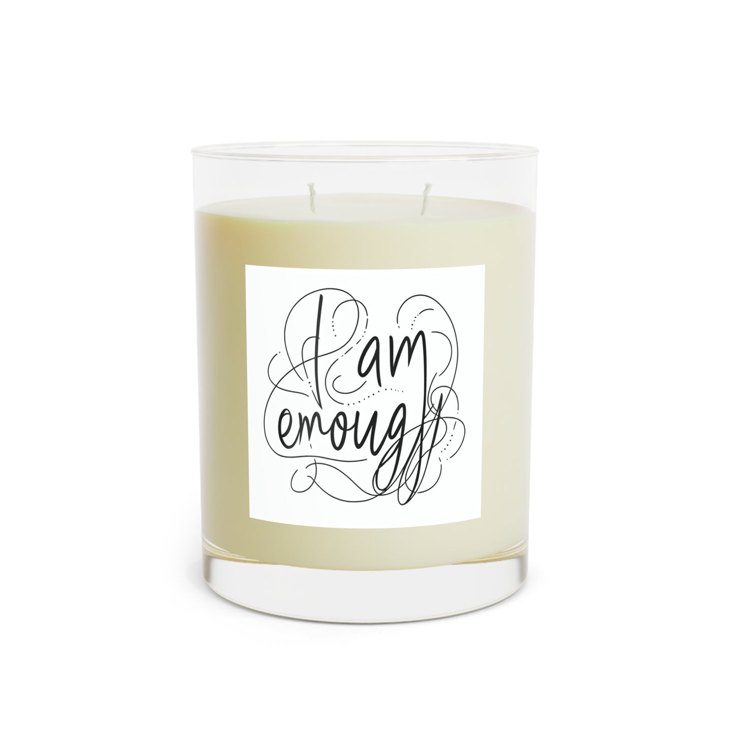 "I Am Enough" Scented Candle - Full Glass, 11oz