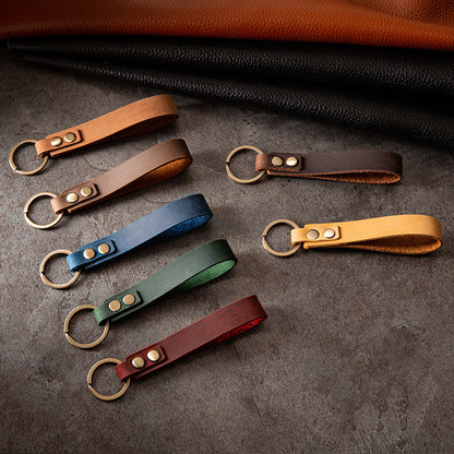 Classic Retro Leather Keyring