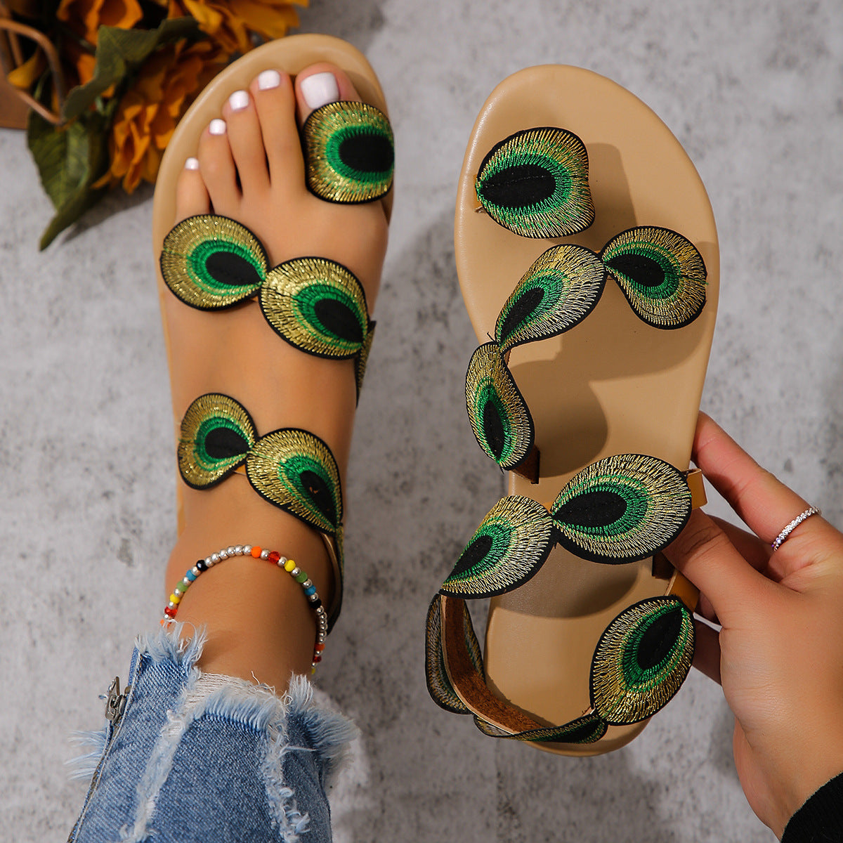 Women's Peacock Flats