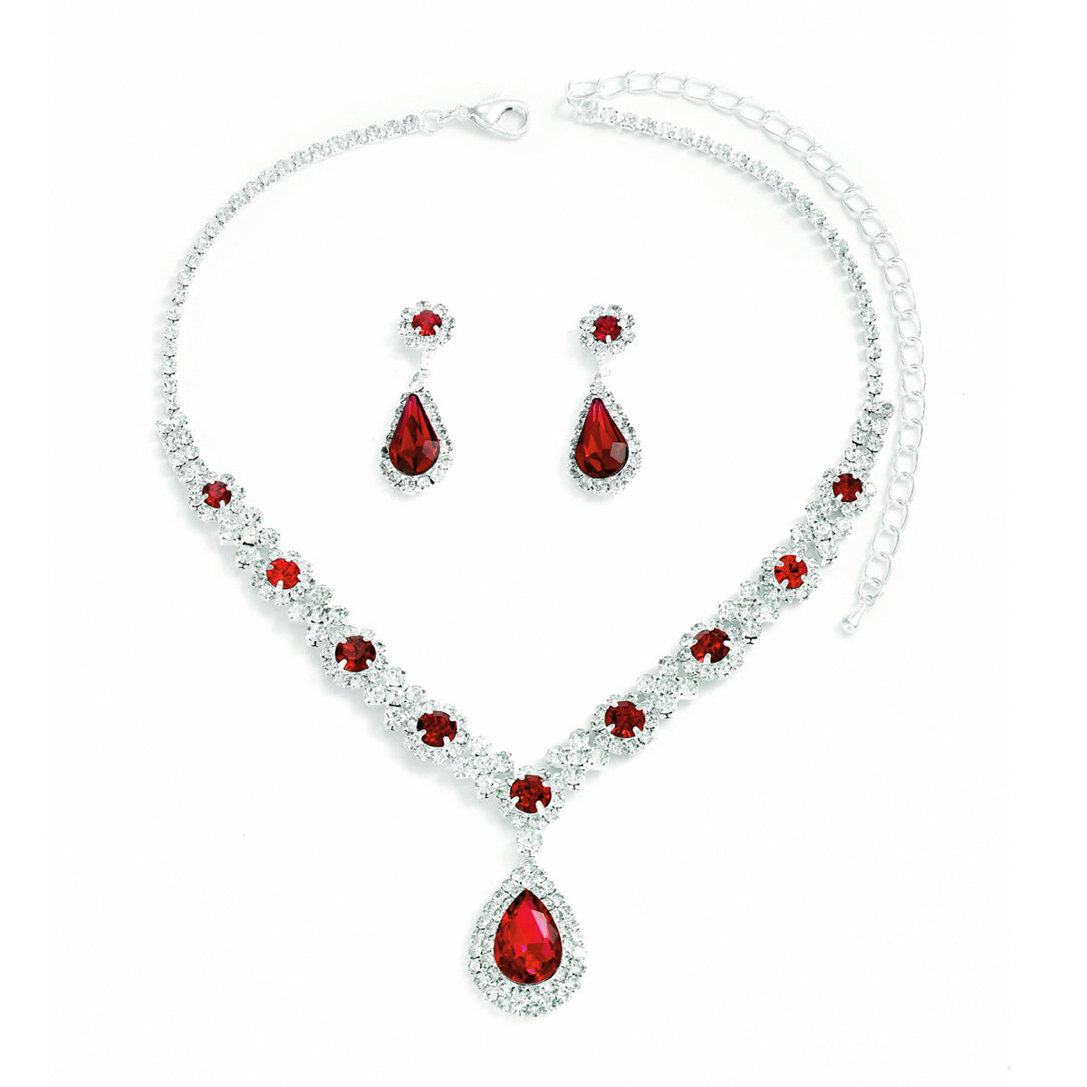 Fashion New Water Drop Necklace and Earrings Set