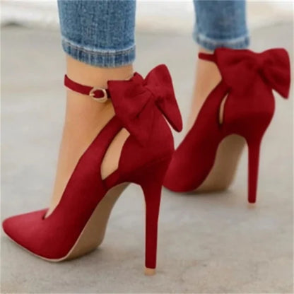 Bow Line Buckle Women's Heels