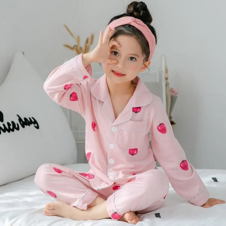 Girls Long-Sleeved Pajamas