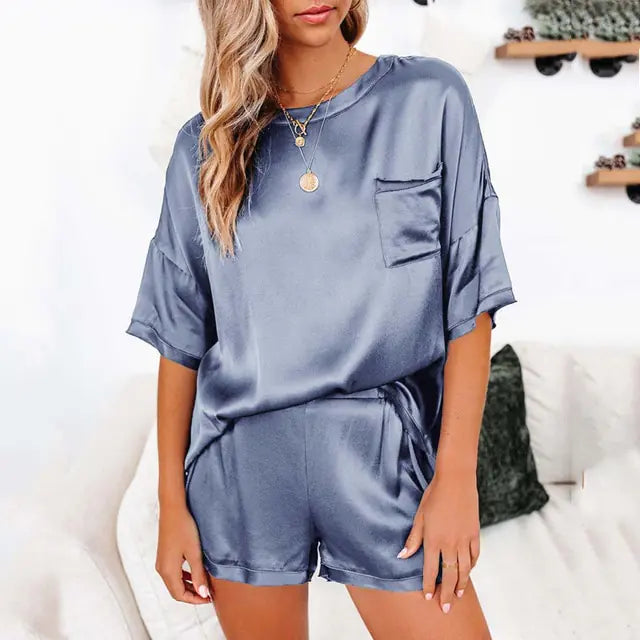 Women's Satin Pajamas Set