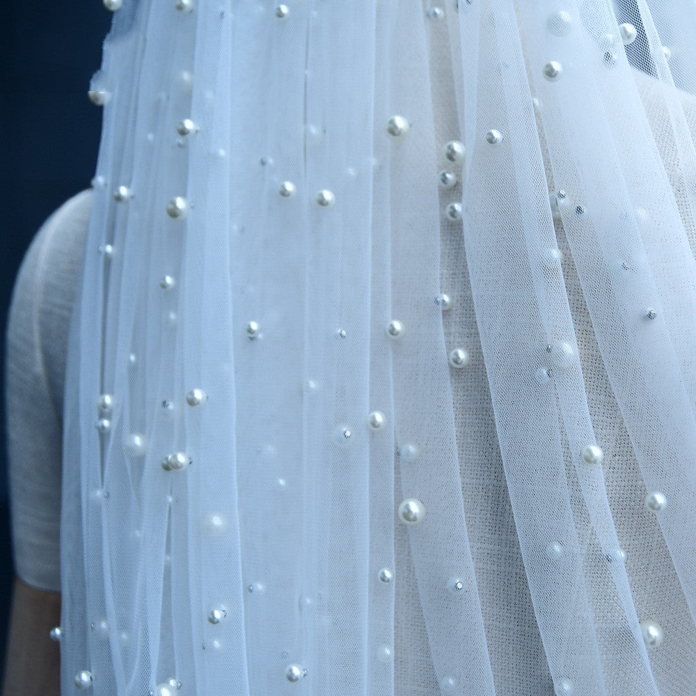 Luxury Bridal Pearl Veil