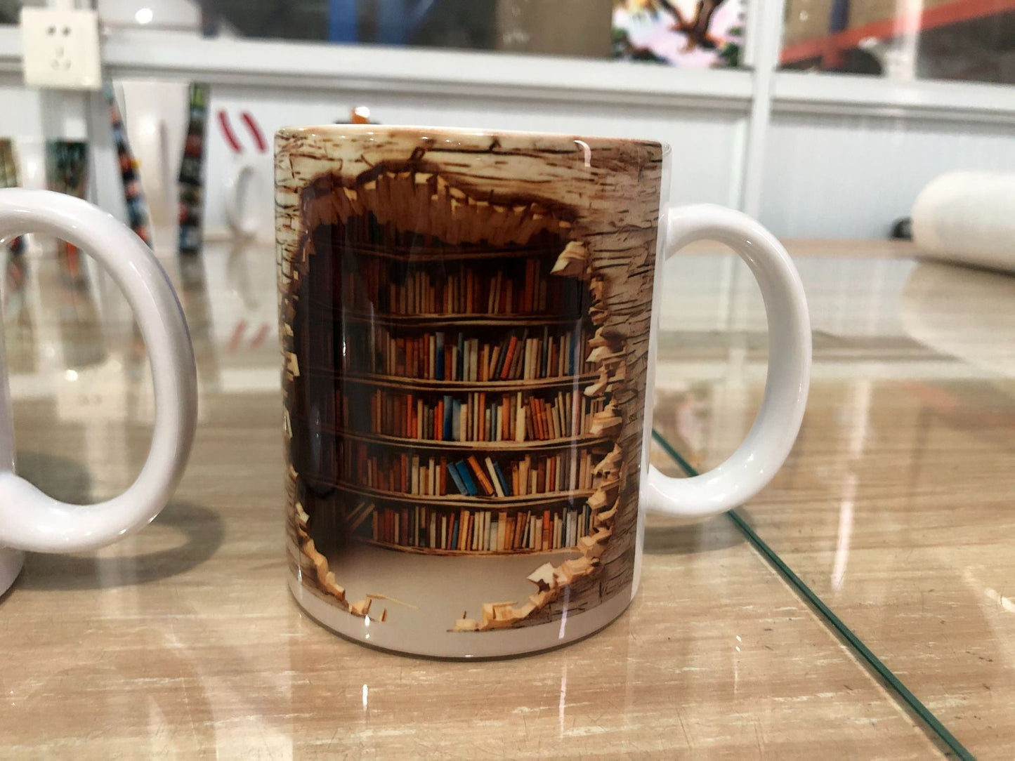 3D Bookshelf Mug