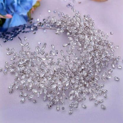 Heavy Handmade Rhinestone Ice and Snow Queen Wedding Crown