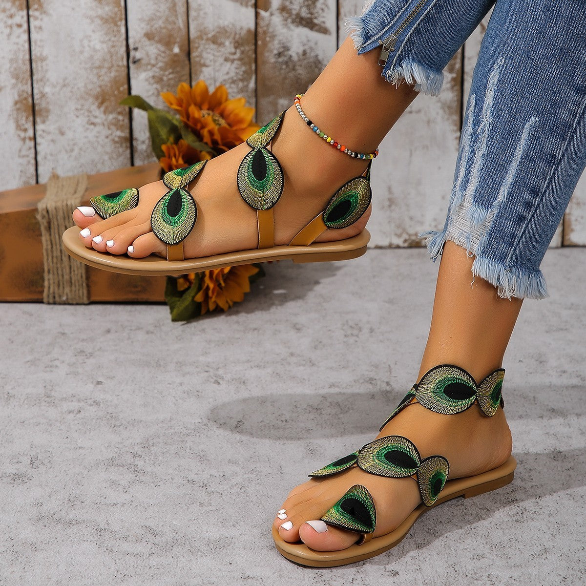 Women's Peacock Flats