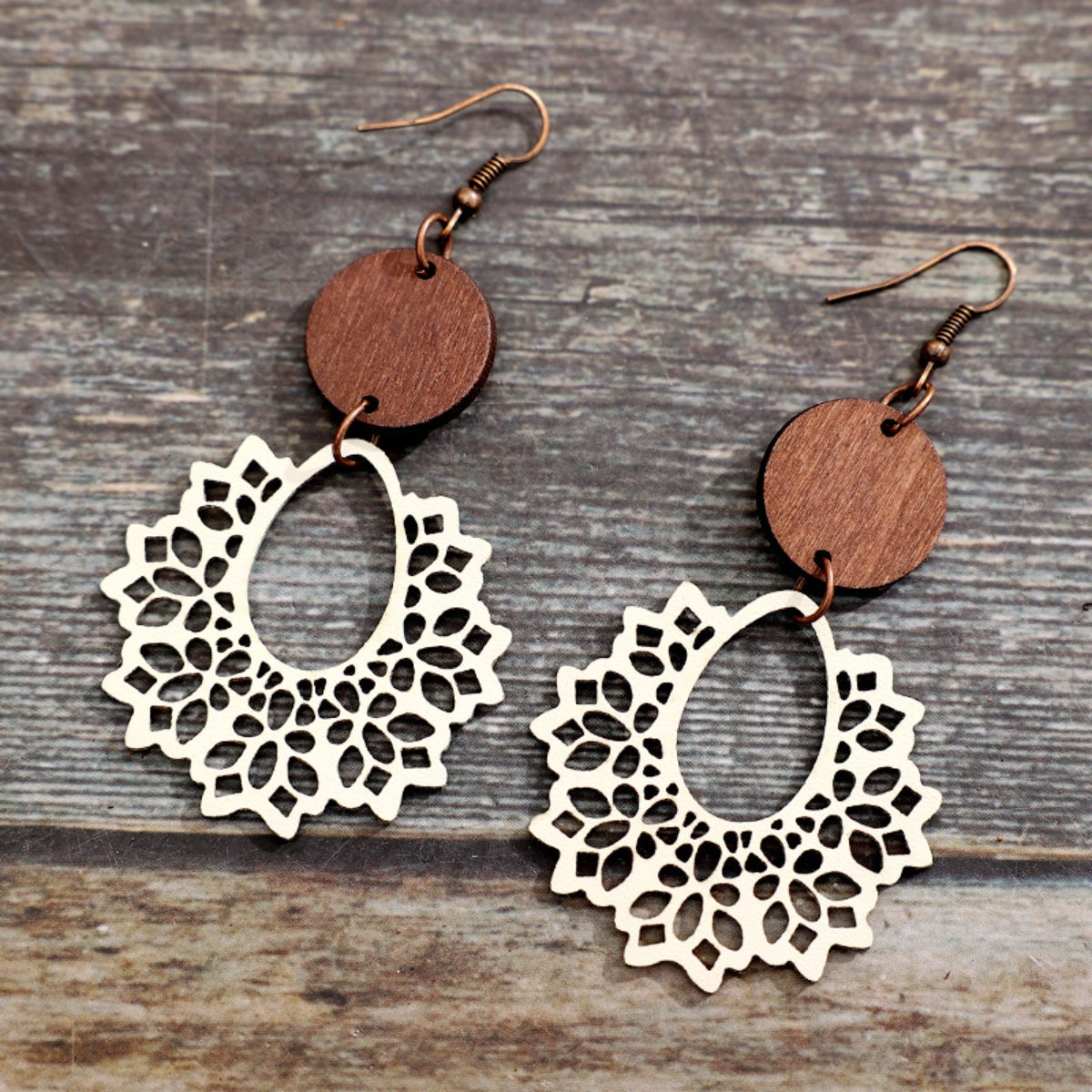 Geometric Cutout Dangle Earrings