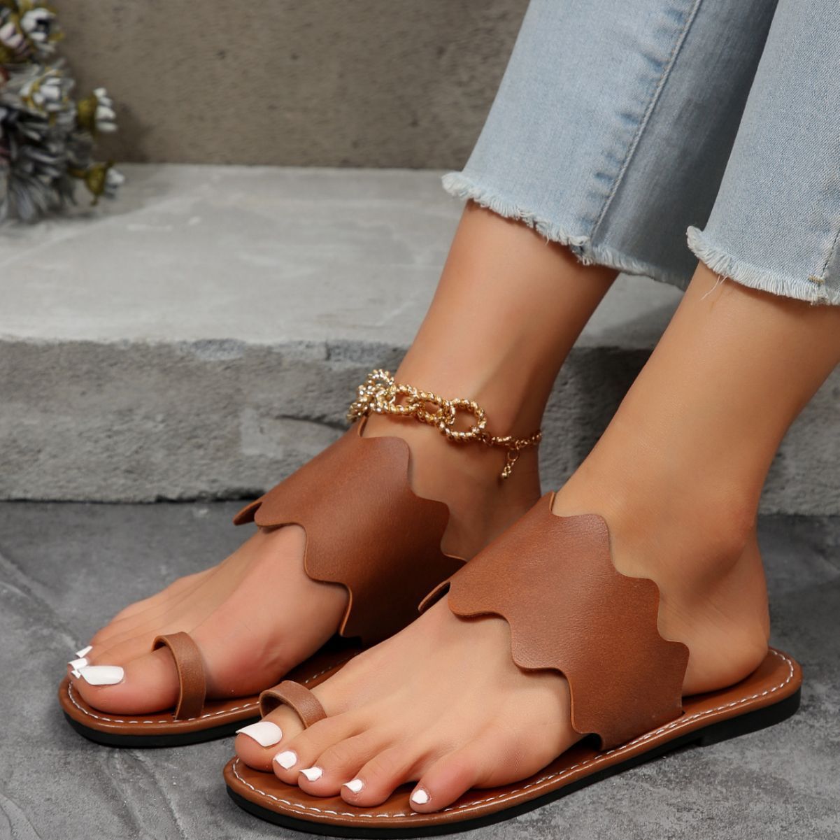 Women's Retro Slip On Sandals