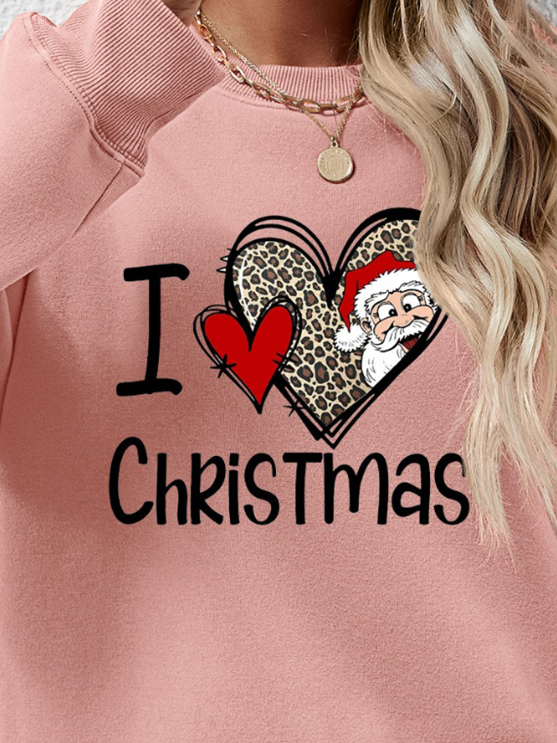 CHRISTMAS Graphic Round Neck Sweatshirt