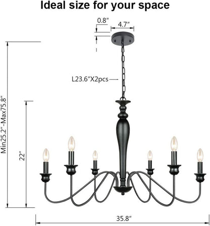 Iron Candle Chandelier