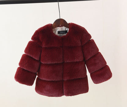 Girl's Faux Fur Coat