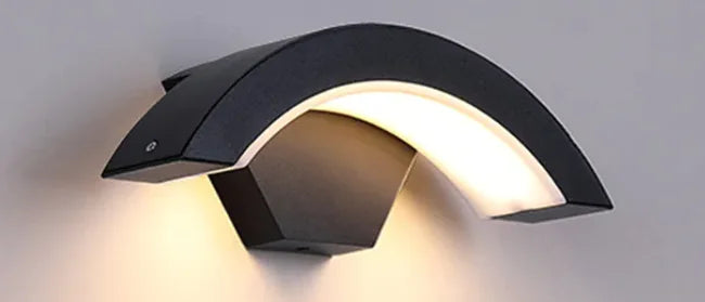 LED Curved Moon Induction Wall Light