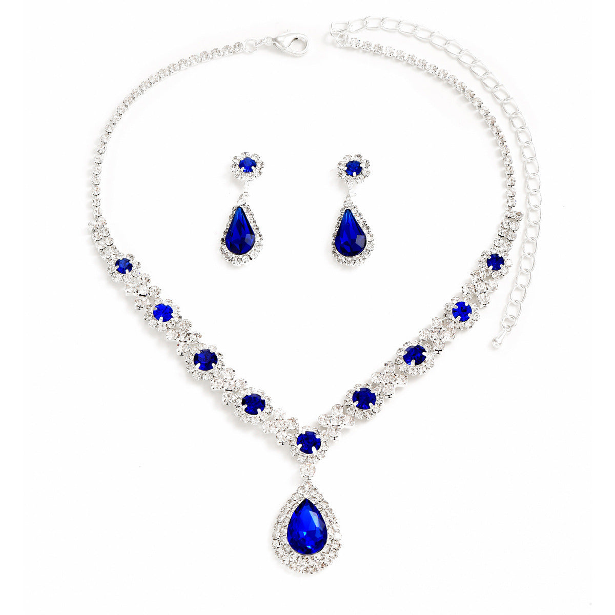 Fashion New Water Drop Necklace and Earrings Set