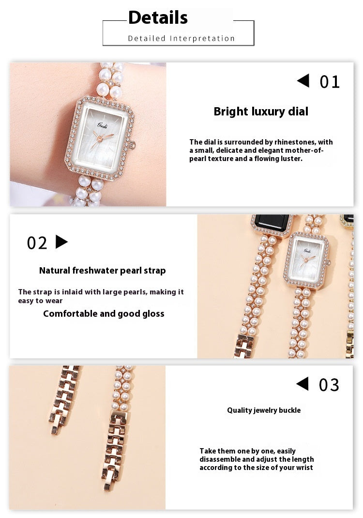 Women's Shell Pearls Quartz Watch