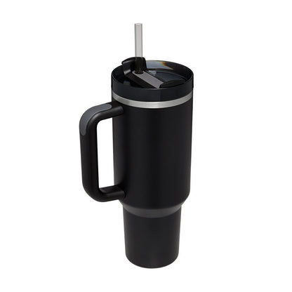 40 Oz Stainless Steel Tumbler with Handle Straw Insulated