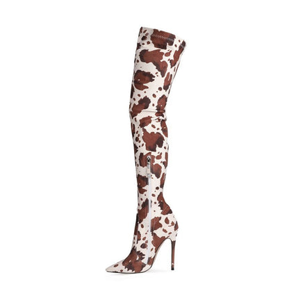 Women's Stiletto High Heel Side Zipper Boots