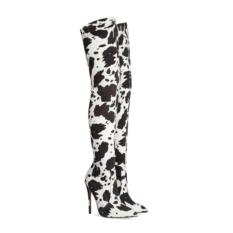 Women's Stiletto High Heel Side Zipper Boots