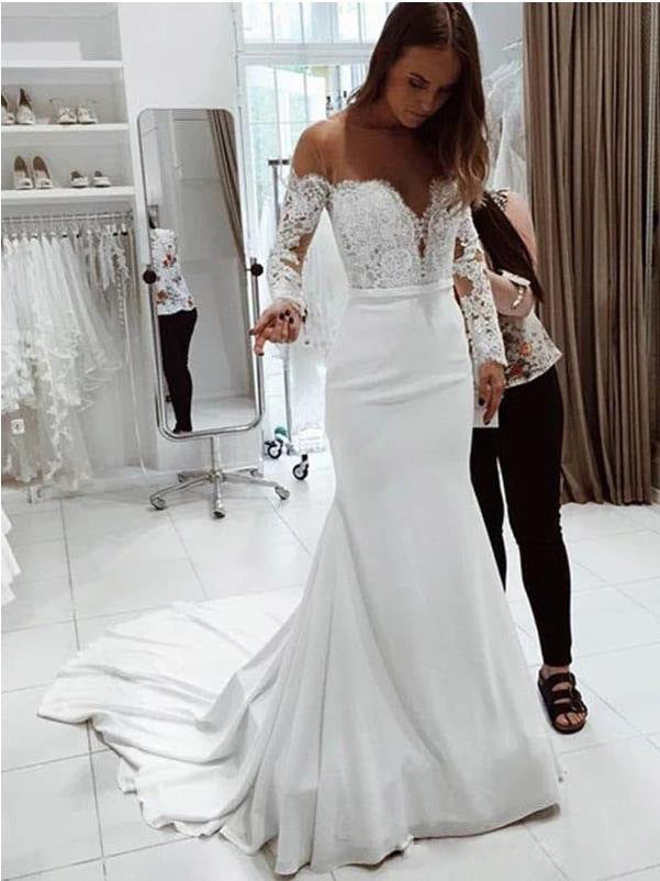 Lace Long Sleeve Wedding Dress