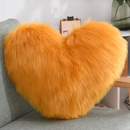 Heart Shaped Shaggy Pillow