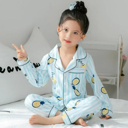 Girls Long-Sleeved Pajamas