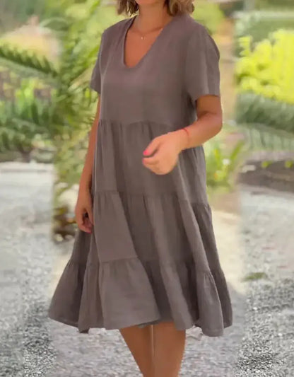 Cotton And Linen Casual Women's Dresses