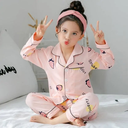 Girls Long-Sleeved Pajamas