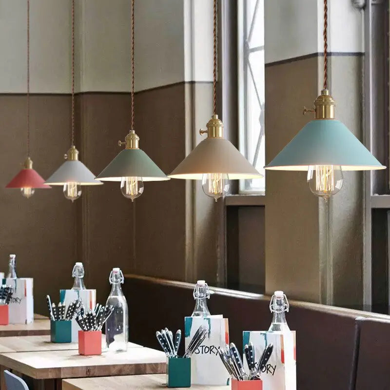 Colorful Cone Pendant Lights