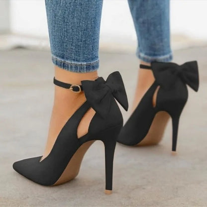 Bow Line Buckle Women's Heels